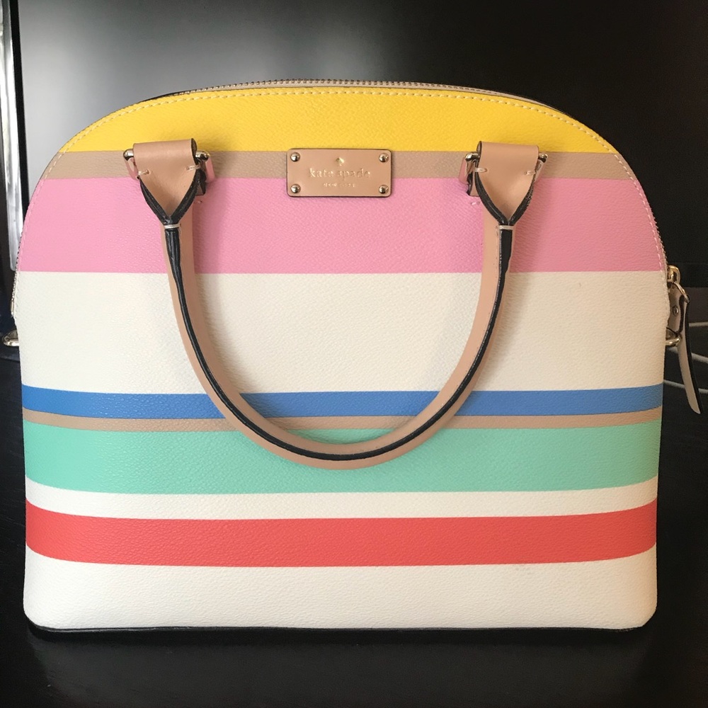 Kate Spade Grove Street Carli Dune Stripe Handbag